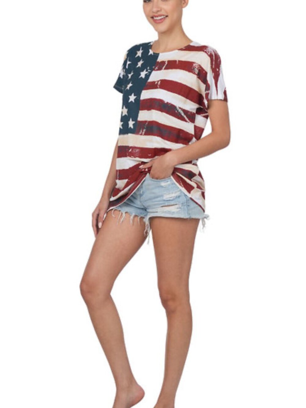 AMERICAN FLAG PRINT TOP - Picture 5 of 9